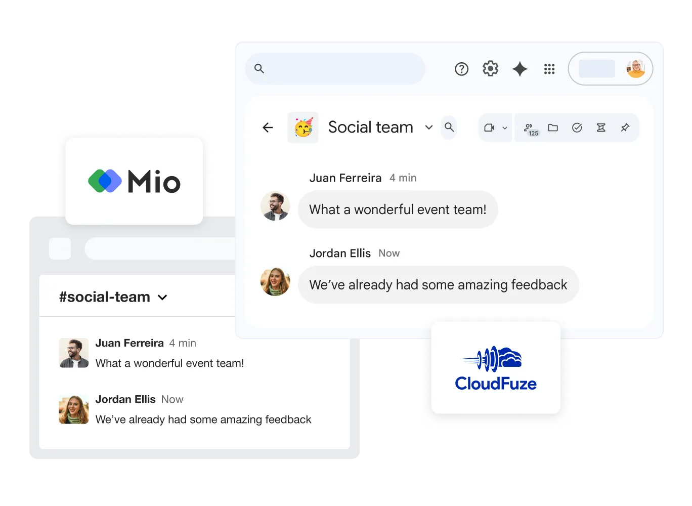 Google Chat интерфейсі